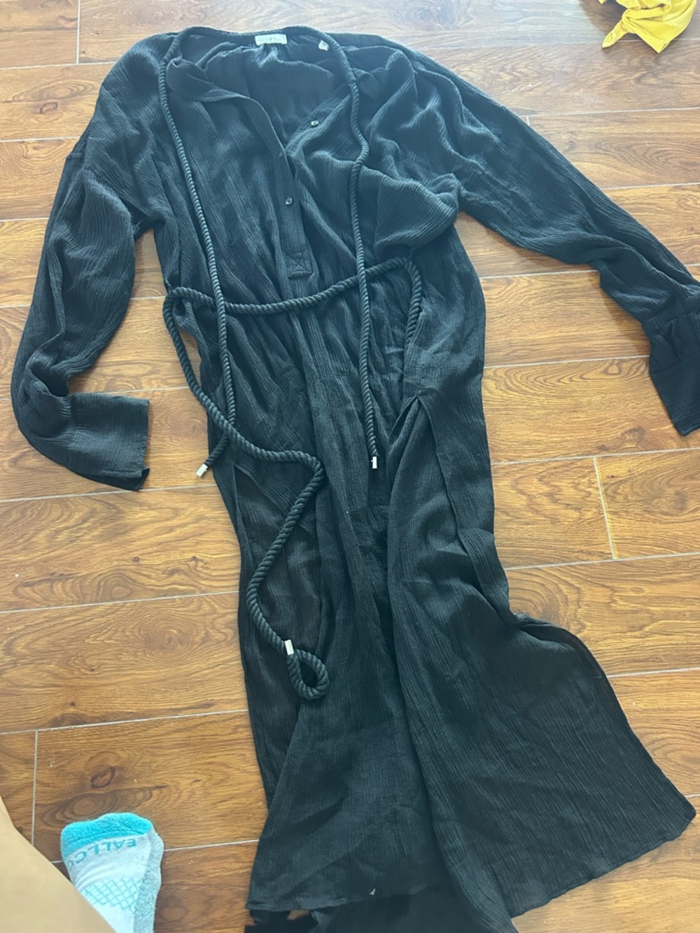 A.L.C. Sheer Black Cover Up Dress